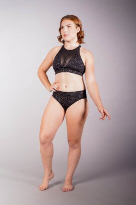 Off the Pole Shorts Classic Scrunch Black Champagne