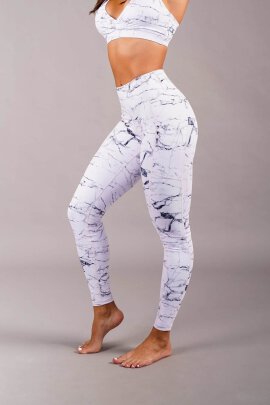 Off the Pole Leggings Iconic White Marble