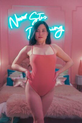 Sway Pole Wear Bodysuit Claudia Pink Clay XS
