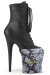 Pleaser High Heel Schutz Black & White Snake Glitter