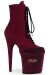 Pleaser High Heel Schutz Samt Burgundrot