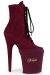 Pleaser High Heel Schutz Lycra Burgundrot