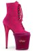 Pleaser High Heel Schutz Samt Hot Pink