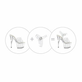 Pleaser Clear Ankle Strap