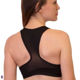 PoleFit Top GeoMesh Racer Back S Schwarz / Lila