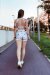 Pole Addict Open Back Top Chaine Blanc L