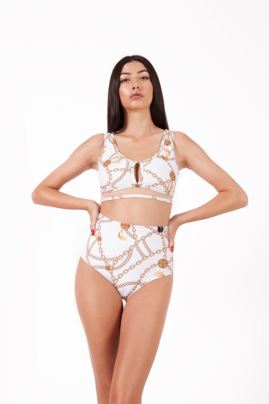 Pole Addict High Waist Shorts Chaine Blanc S
