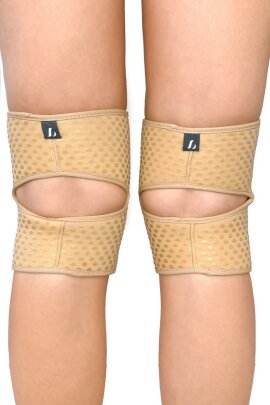Lunalae haftende Silikon Knieschützer Beige S