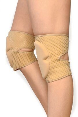 Lunalae haftende Silikon Knieschützer Beige S