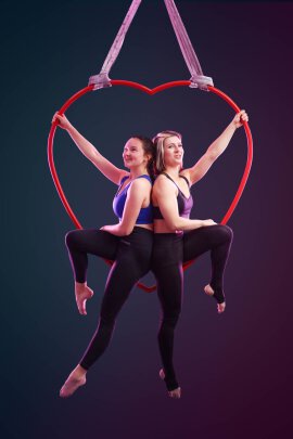 PoleSports Valentines Day Aerial Hoop 2-Point Red 850 mm Limited Edition