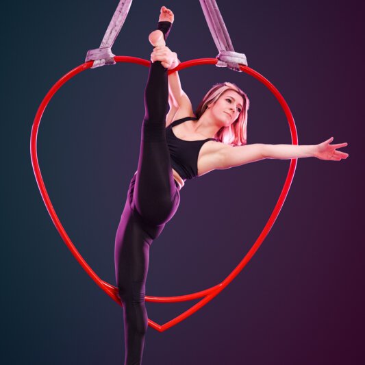 PoleSports Valentine's Day Aerial Hoop 2-Point Red 950 mm Limited Edition