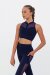 Intermezzo Top Mao Navy Blue S