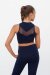 Intermezzo Top Mao Navy Blue S