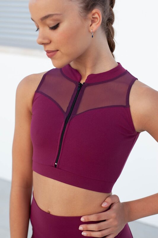 Intermezzo Top Mao Weinrot XL