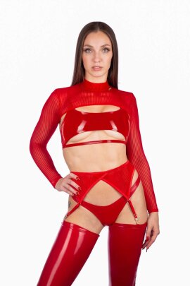 Naughty Thoughts Shrug XXX Rated See Through Red M