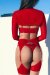 Naughty Thoughts Shrug XXX Rated See Through Red M