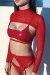 Naughty Thoughts Top Bolero XXX Rated See Through Rot XL