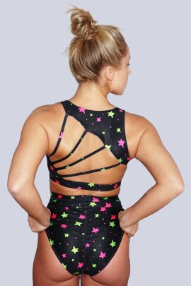 Juicee Peach Shorts Neon Stars XS