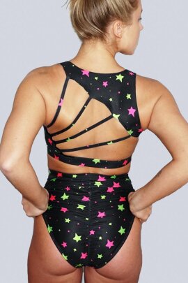 Juicee Peach Shorts Neon Stars XS