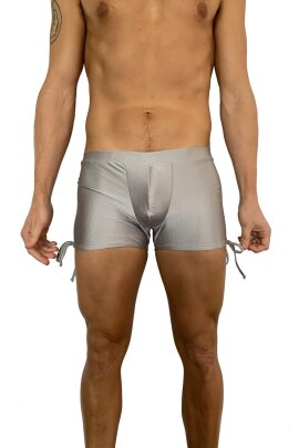 Juicee Peach Men Shorts Tie Side Silver Grey XS