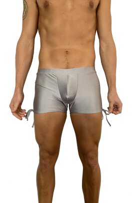 Juicee Peach Men Shorts Tie Side Silver Grey S