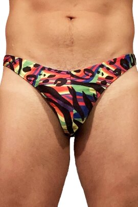 Juicee Peach Men G-String Rainbow S