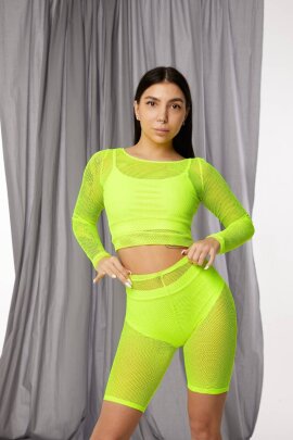 Polerina Top Jaya grobe Maschen Neon Yellow L
