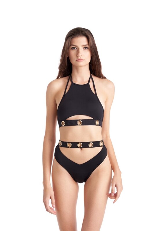 Hamade Activewear Halter Neck Top Eyelet