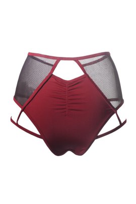 Hamade Activewear Shorts Giarrettiera a Vita Alta Rosso