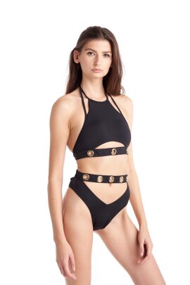 Hamade Activewear Halter Neck Top Eyelet XL