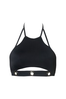 Hamade Activewear Halter Neck Top Eyelet XL