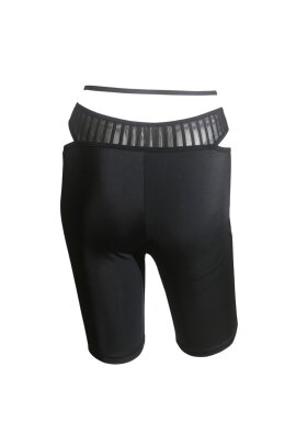 Hamade Activewear Bike Shorts Striped Mesh Ring Front L
