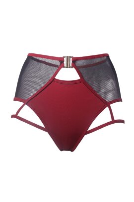 Hamade Activewear High Waist Garter Shorts Rot M