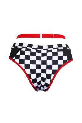 Hamade Activewear Strappy High Waist Shorts Checkered S