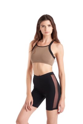 Hamade Activewear Sports Top Crossback Khaki XS