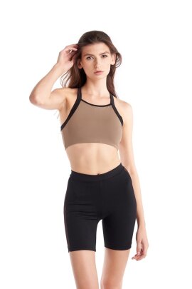 Hamade Activewear Sports Top Crossback Khaki XS
