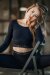 Dragonfly Crop Top Pavi Lace Schwarz L-XL