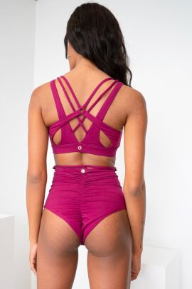Lunalae Shorts High Waist Kimmy Magenta XL