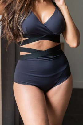 Lunalae Shorts High Waist Tara Schwarz L