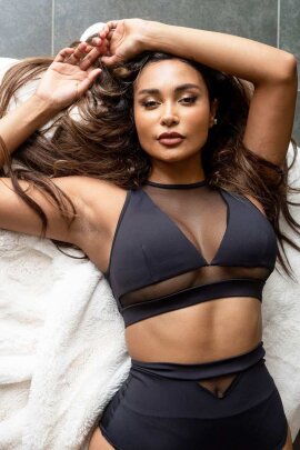 Lunalae Mesh Top Addison Schwarz XS