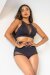 Lunalae Shorts High Waist Midnight Schwarz S