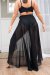 Lunalae High Waist Wrap Dance Skirt Schwarz S/M