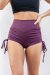 Lunalae Shorts High Waist Drawstring Maulbeere S