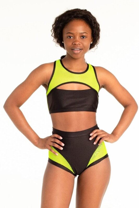 Polerina Top Black & Yellow XL