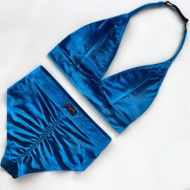 Polerina Top Bikini Samt Blau XS