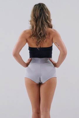 Juicee Peach Shorts Reversible Silber Grau L
