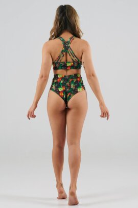 Juicee Peach Shorts High Waist Brazils Boho Feathers M