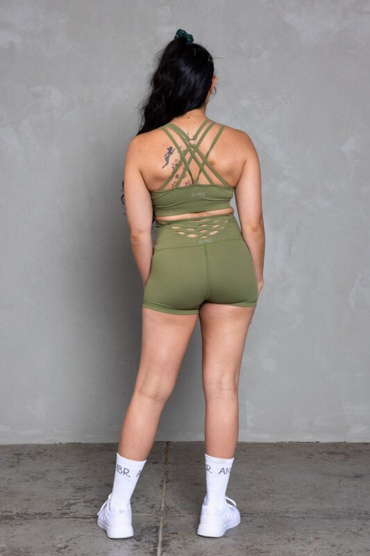 AMBR Designs Booty Shorts Olive