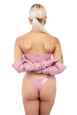 Naughty Thoughts Thong Sinner Vinyl Pink