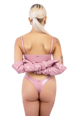 Naughty Thoughts Shorts Tanga Sinner Vinyl Rosa S